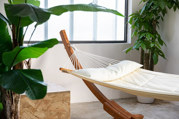 Hammock Bed With Wooden Arc Hammock Stand