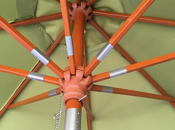 Wooden Umbrella With Crank