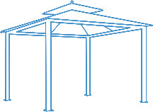 Double Layer Aluminium Gazebo Side Wall