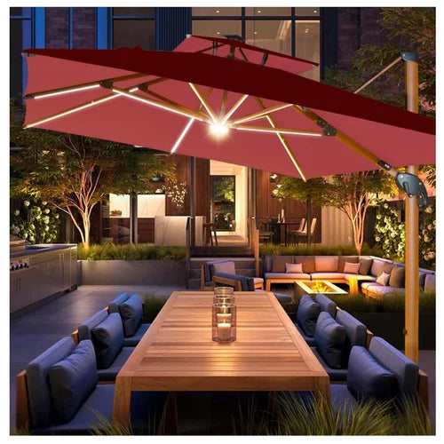 Shadecraft's Two Layers Hanging Umbrella (3X3M) (LED)